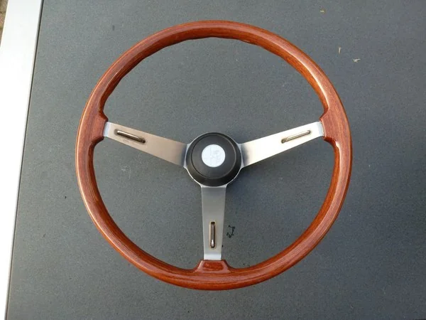 Restored classic steering wheel for Jaguar